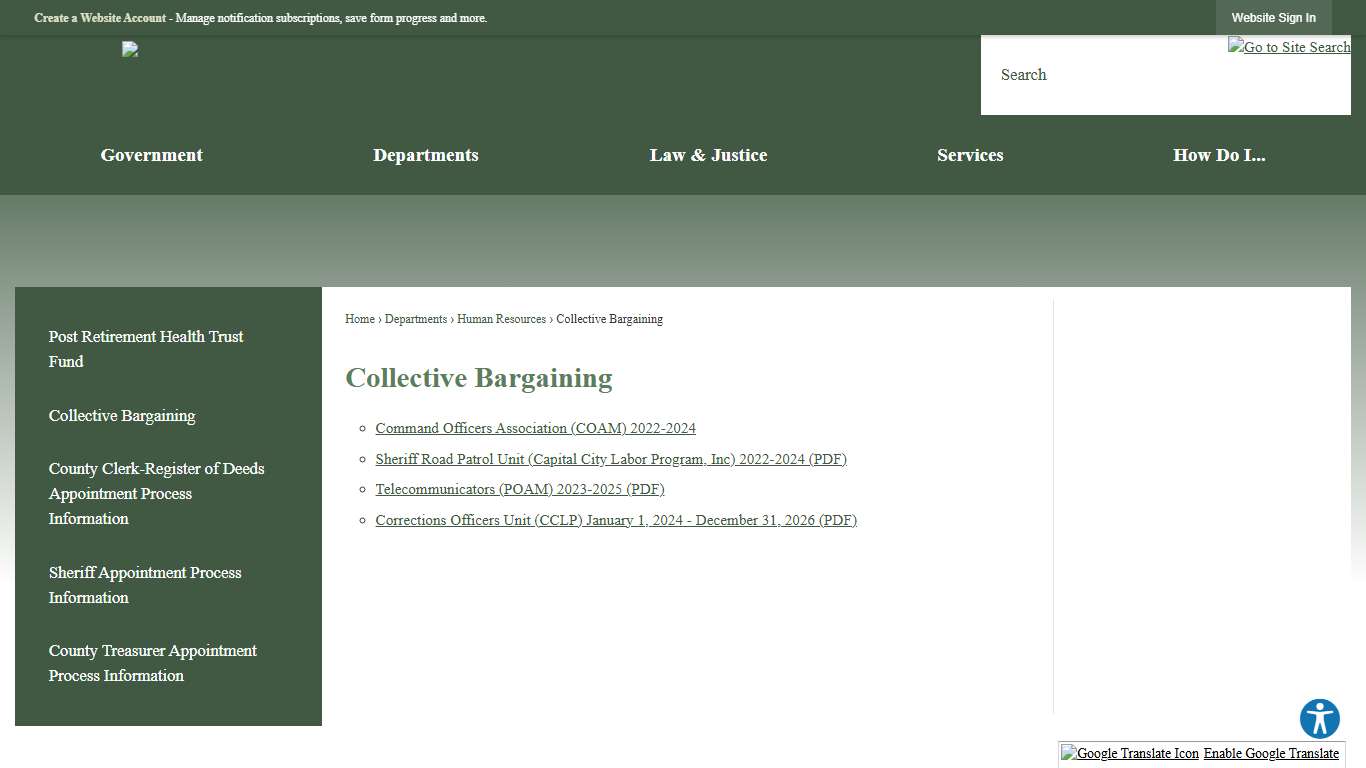 Collective Bargaining Clinton County, MI